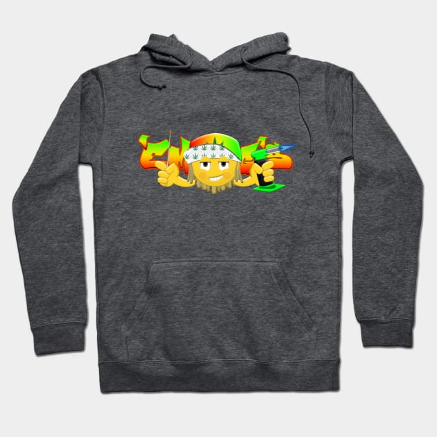 'EmOG'S Rasta Retro Hoodie by DV8Works